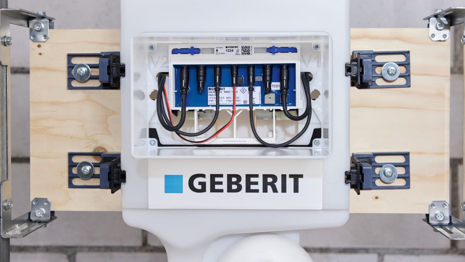 De Geberit HS50 hygiënische spoeling wordt direct op Geberit Gateway aangesloten De Geberit HS50 hygiënische spoeling wordt direct op Geberit Gateway aangesloten