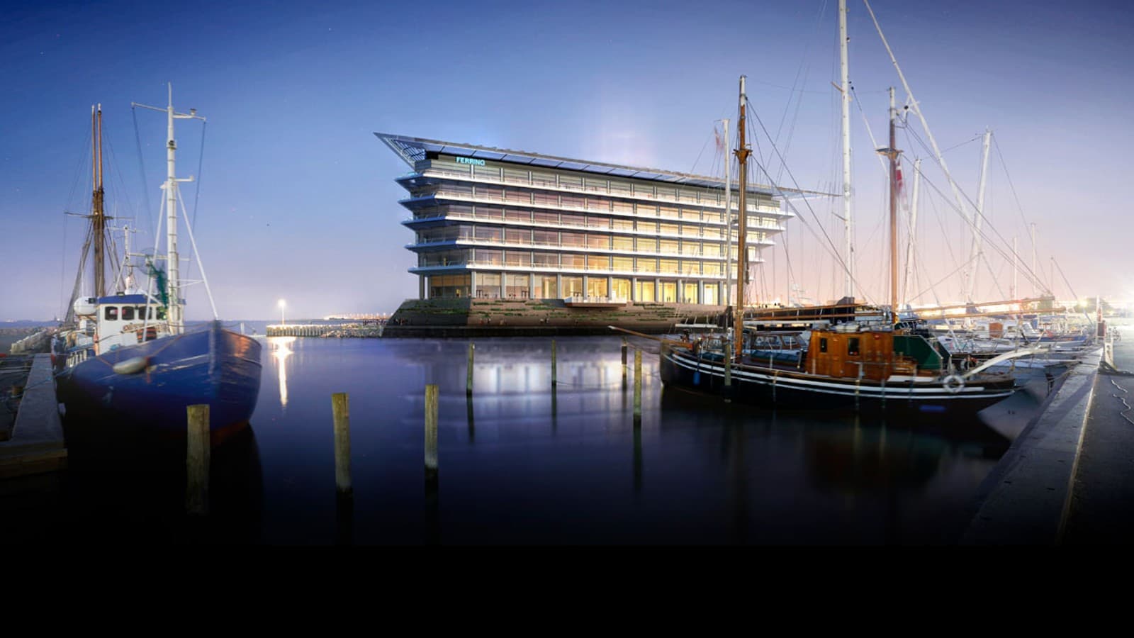 Avec une vue magnifique sur le détroit d'Øresund entre Copenhague et Malmö : le nouveau siège de Ferring Pharmaceuticals (©Foster&Partners) Avec une vue magnifique sur le détroit d'Øresund entre Copenhague et Malmö : le nouveau siège de Ferring Pharmaceuticals (©Foster&Partners)