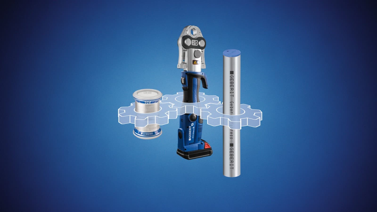 Veilige persing binnen een leidingsysteem met persfitting, buis en persgereedschap Veilige persing binnen een leidingsysteem met persfitting, buis en persgereedschap