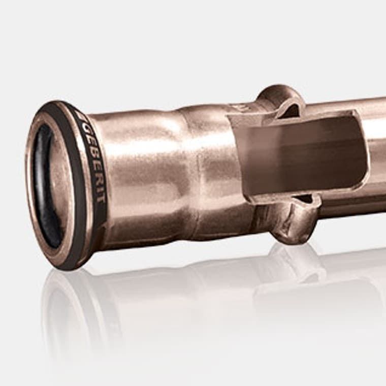 Doorsnede van een Geberit Mapress CuNiFe buis Doorsnede van een Geberit Mapress CuNiFe buis