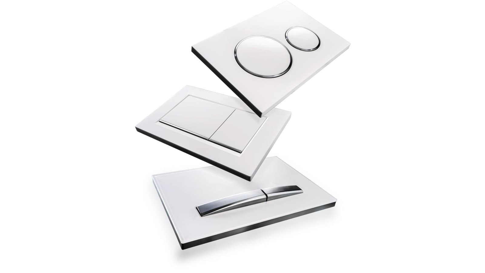 Plaques de commande Geberit en blanc Plaques de commande Geberit en blanc